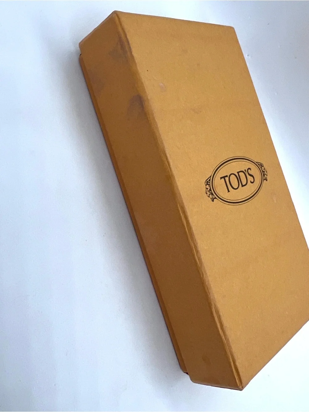 Tod’s Leather Keychain Mirror Travel Compact Tan w/ Branded Box & Cloth Italy
